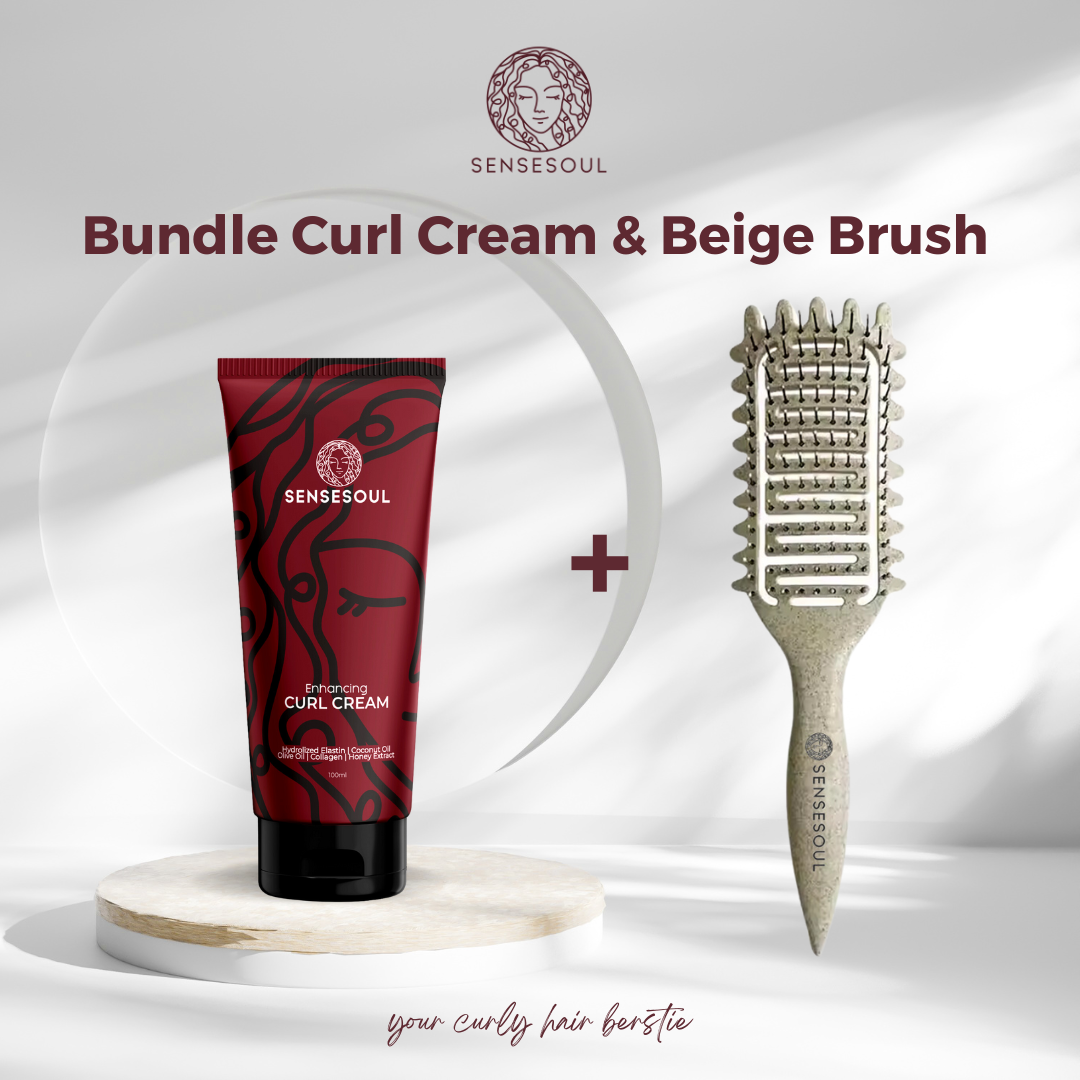 Sensesoul Curl Cream + Brush Beige Bundle